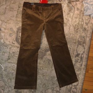 BROWN CORDUROY FLARE PANTS